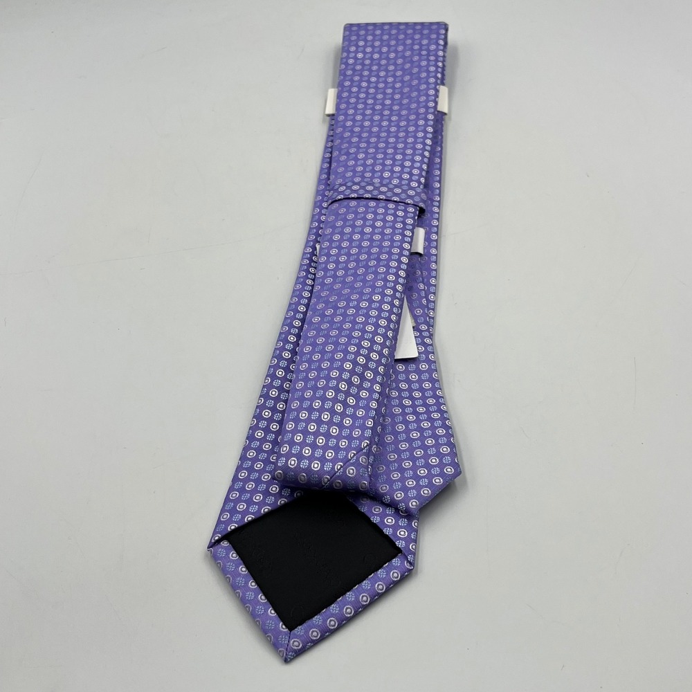 Calvin Klein Mens Purple Geometric Silk Blend Necktie K7981217500 NEW - Picture 11 of 11